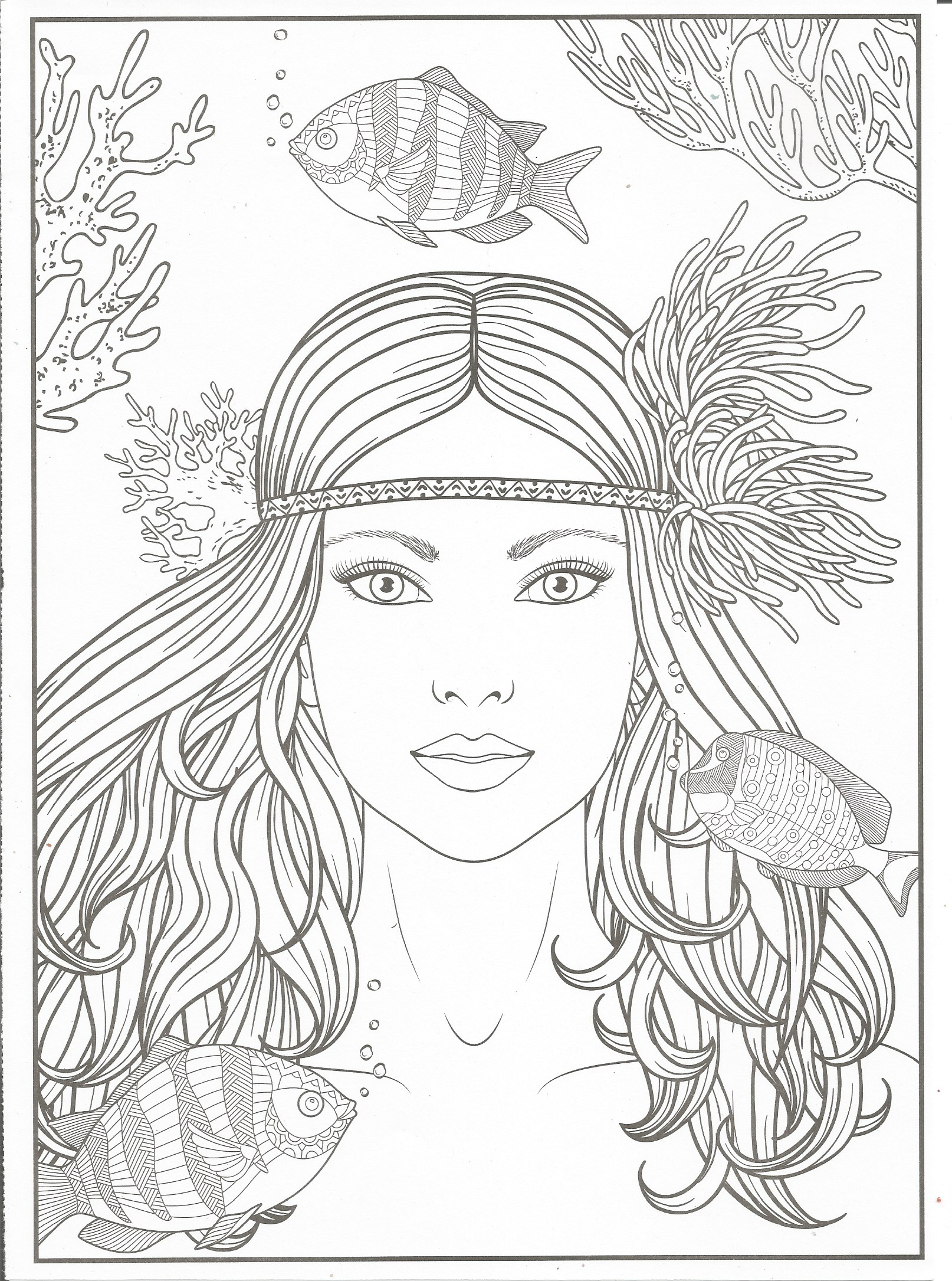 38 Cute Anime Mermaid Coloring Pages Printable 8