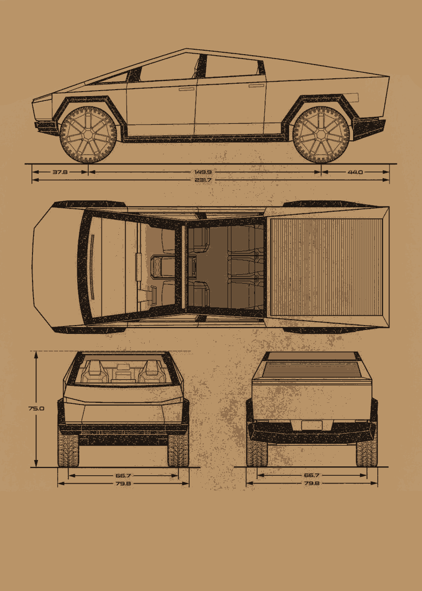 38 Futuristic Cybertruck Coloring Page Printable 25