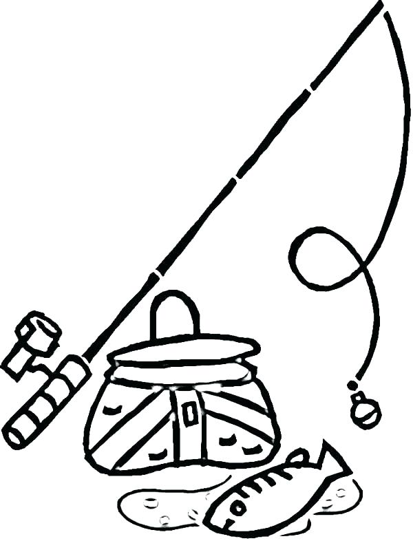 38 Relaxing Fishing Pole Coloring Pages Printable 1