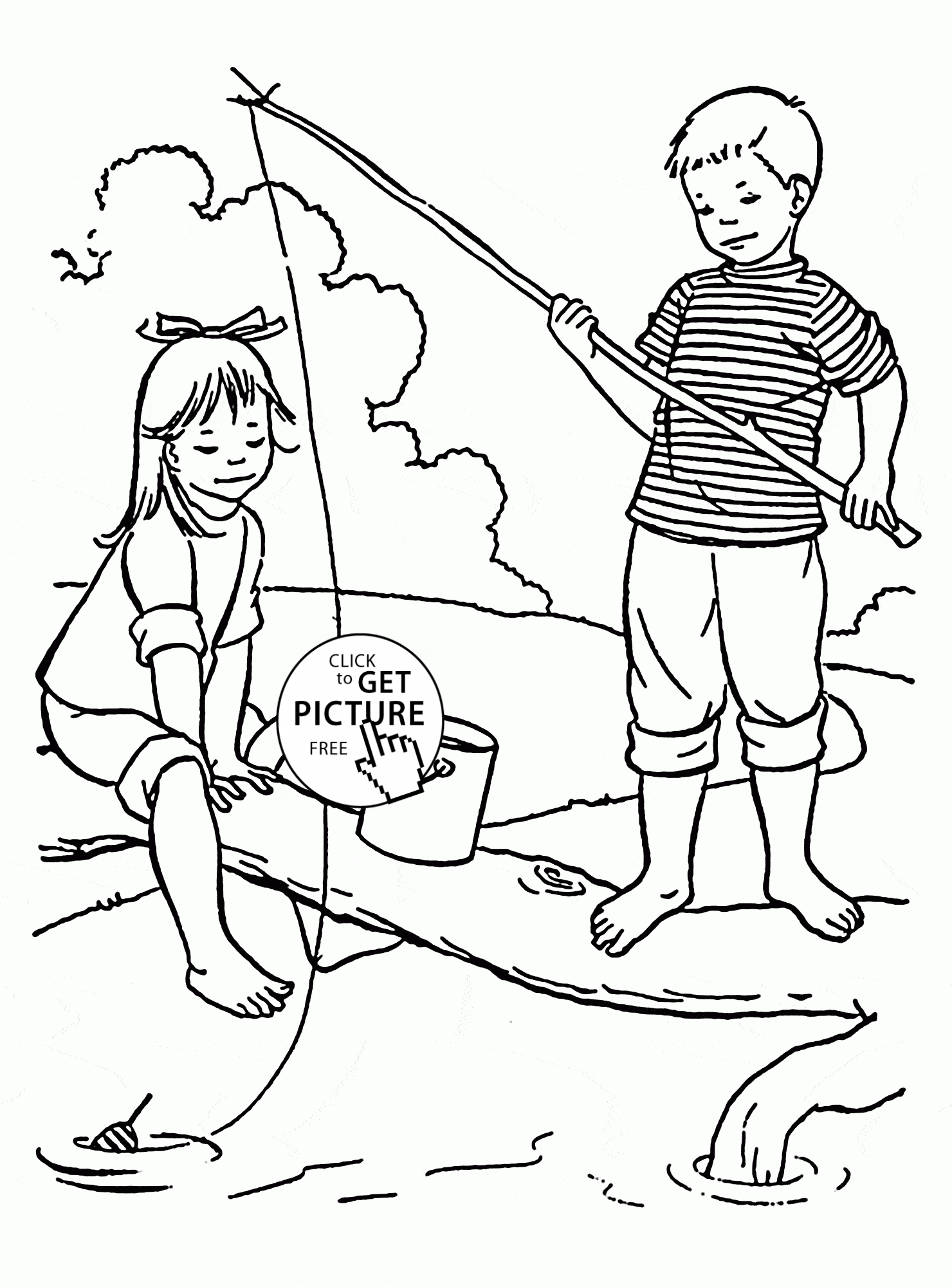 38 Relaxing Fishing Pole Coloring Pages Printable 13