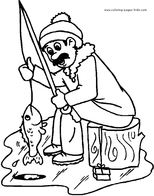 38 Relaxing Fishing Pole Coloring Pages Printable 27