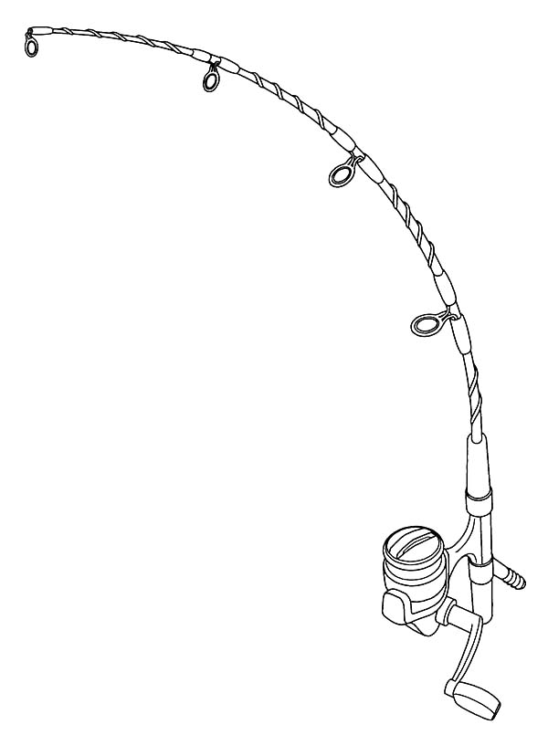 38 Relaxing Fishing Pole Coloring Pages Printable 7