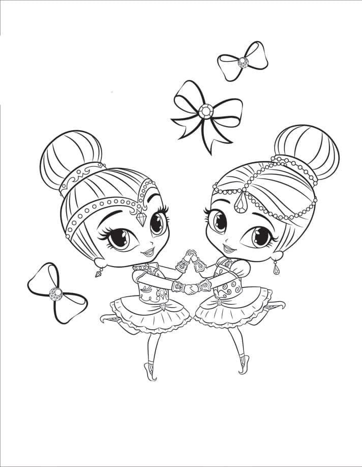 38 Shimmer and Shine Coloring Pages Printable 10