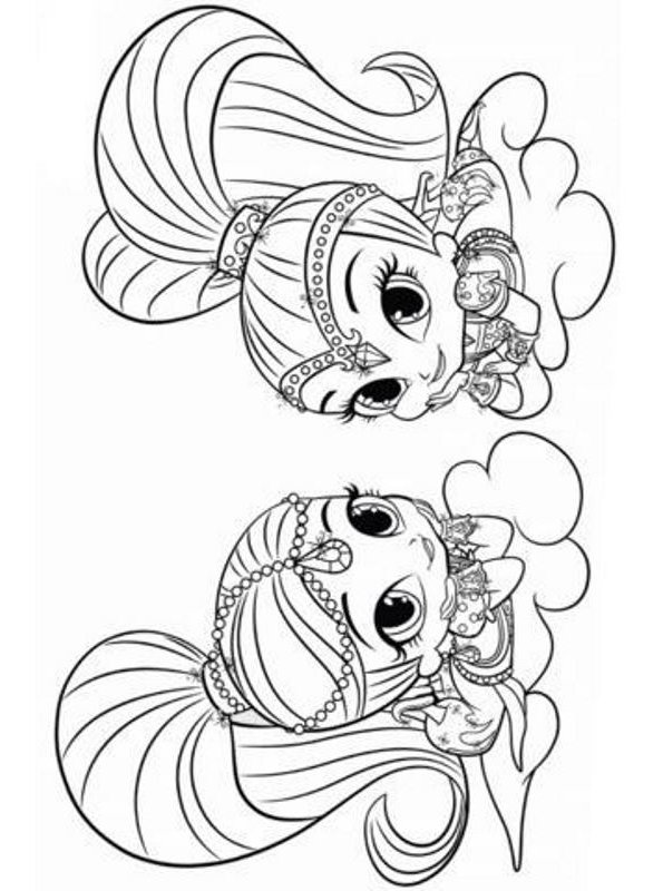 38 Shimmer and Shine Coloring Pages Printable 11