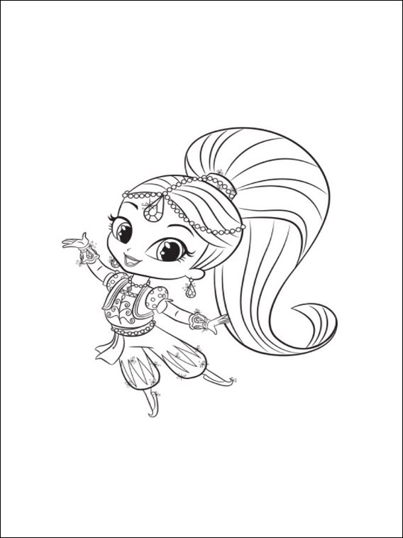 38 Shimmer and Shine Coloring Pages Printable 16