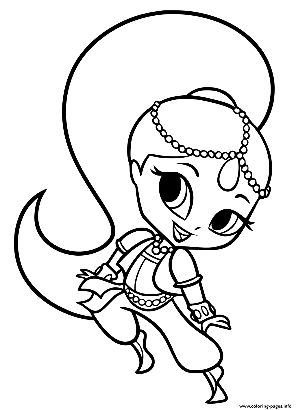 38 Shimmer and Shine Coloring Pages Printable 2