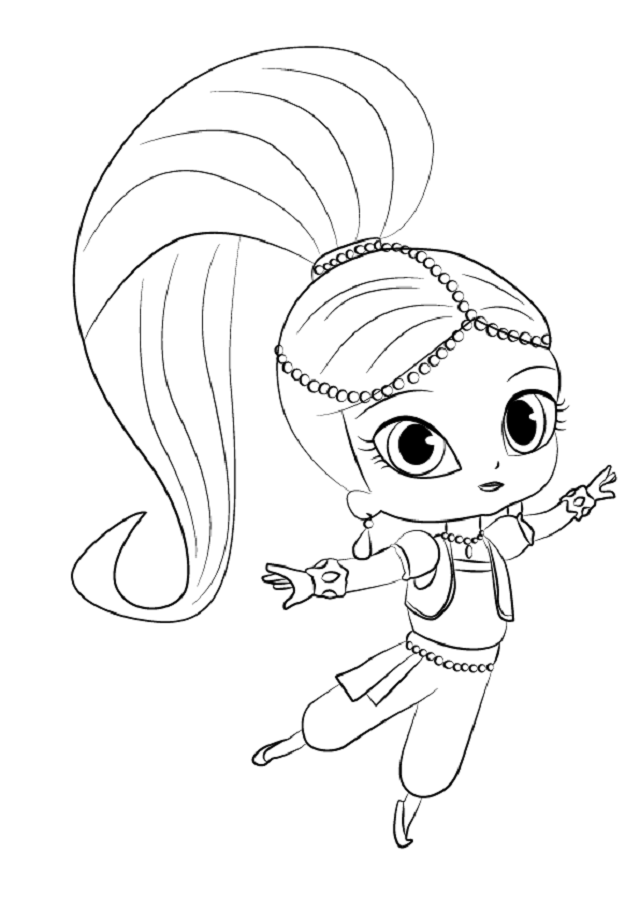 38 Shimmer and Shine Coloring Pages Printable 22