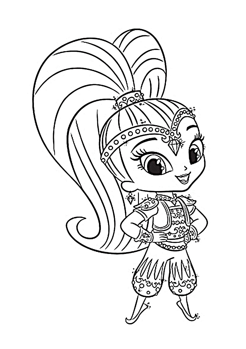 38 Shimmer and Shine Coloring Pages Printable 24