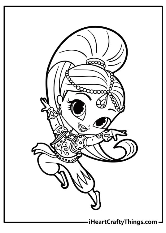 38 Shimmer and Shine Coloring Pages Printable 26