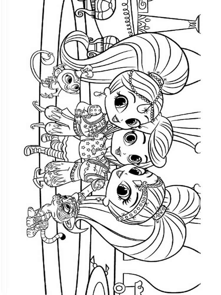 38 Shimmer and Shine Coloring Pages Printable 27