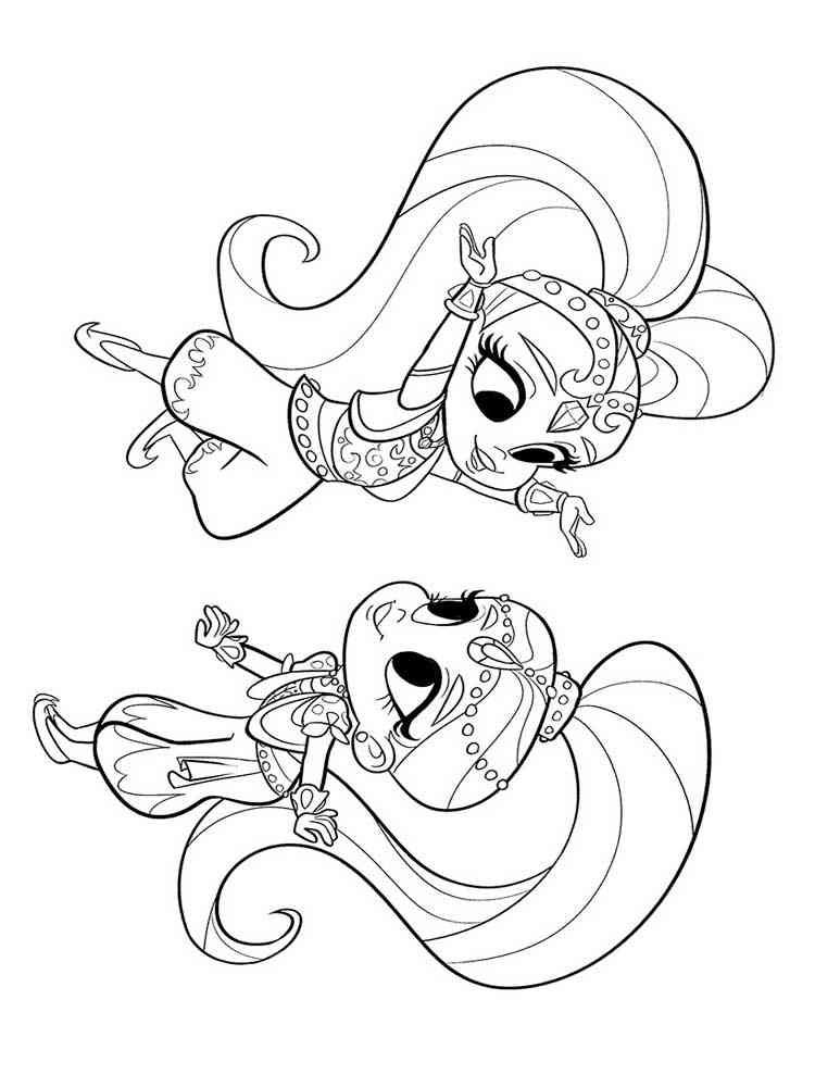 38 Shimmer and Shine Coloring Pages Printable 32