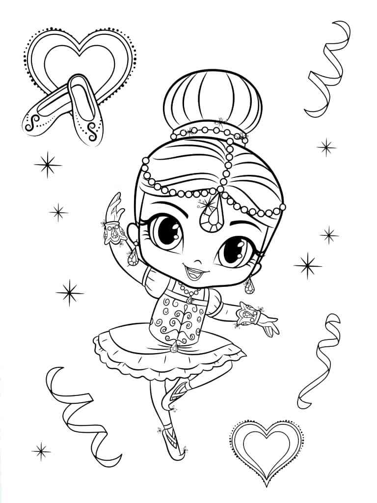 38 Shimmer and Shine Coloring Pages Printable 6