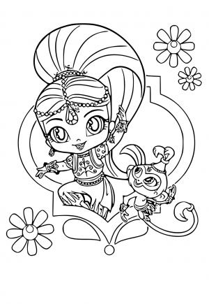 38 Shimmer and Shine Coloring Pages Printable 9