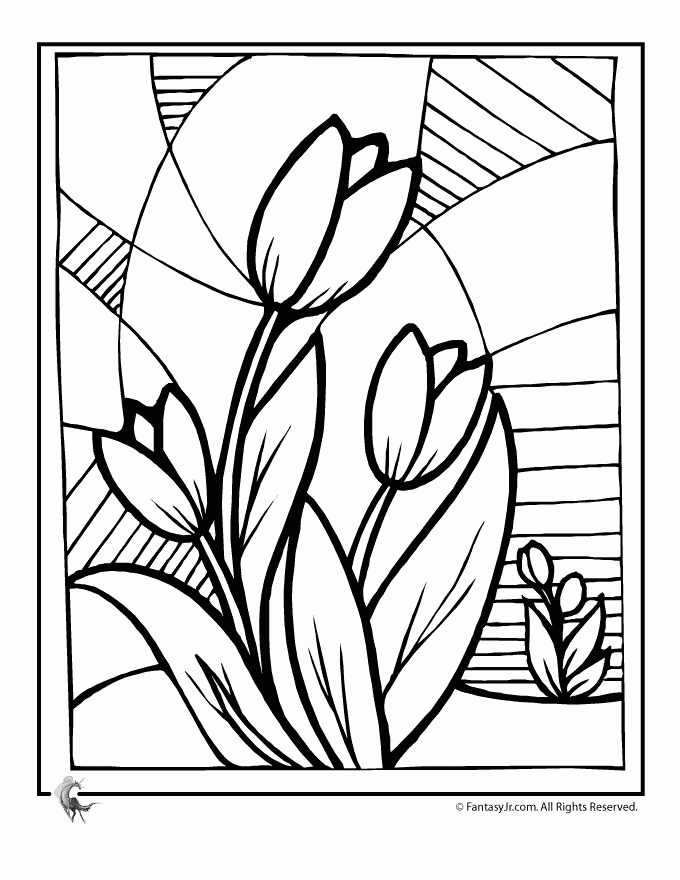 38 Tulip Coloring Pages Printable 11