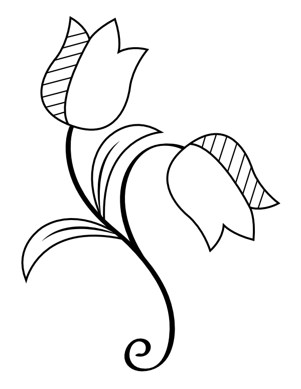 38 Tulip Coloring Pages Printable 16