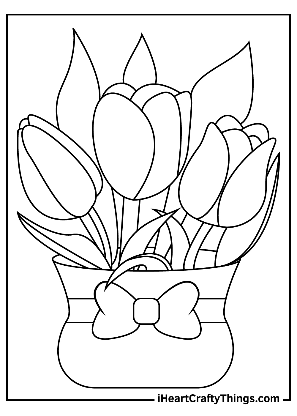 38 Tulip Coloring Pages Printable 3