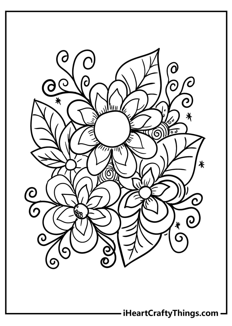 39 Beautiful Flower Coloring Pages Printable 13