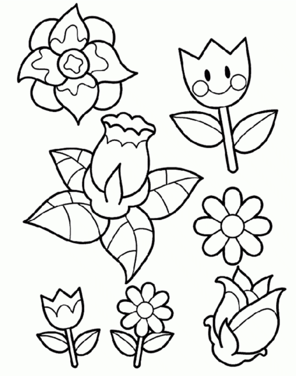 39 Beautiful Flower Coloring Pages Printable 14