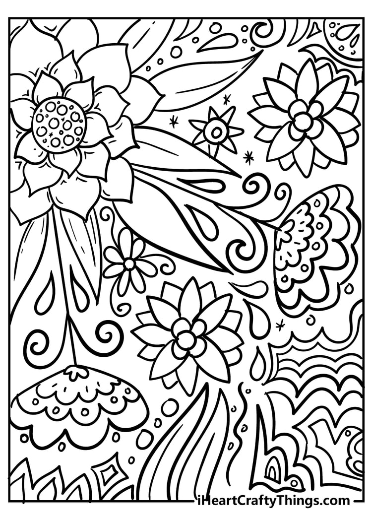 39 Beautiful Flower Coloring Pages Printable 20