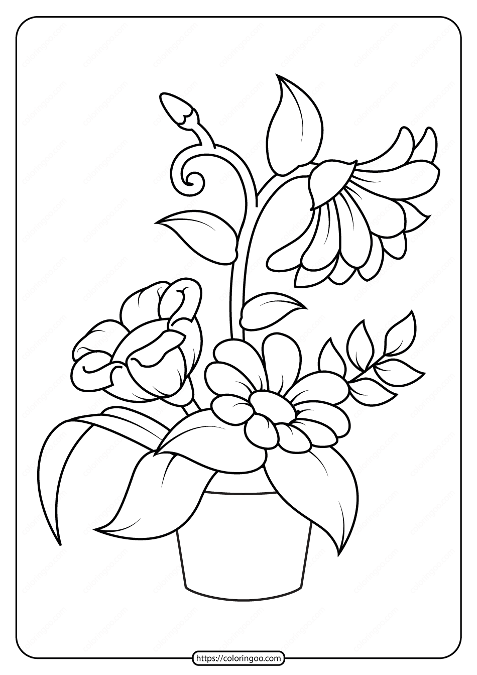 39 Beautiful Flower Coloring Pages Printable 22