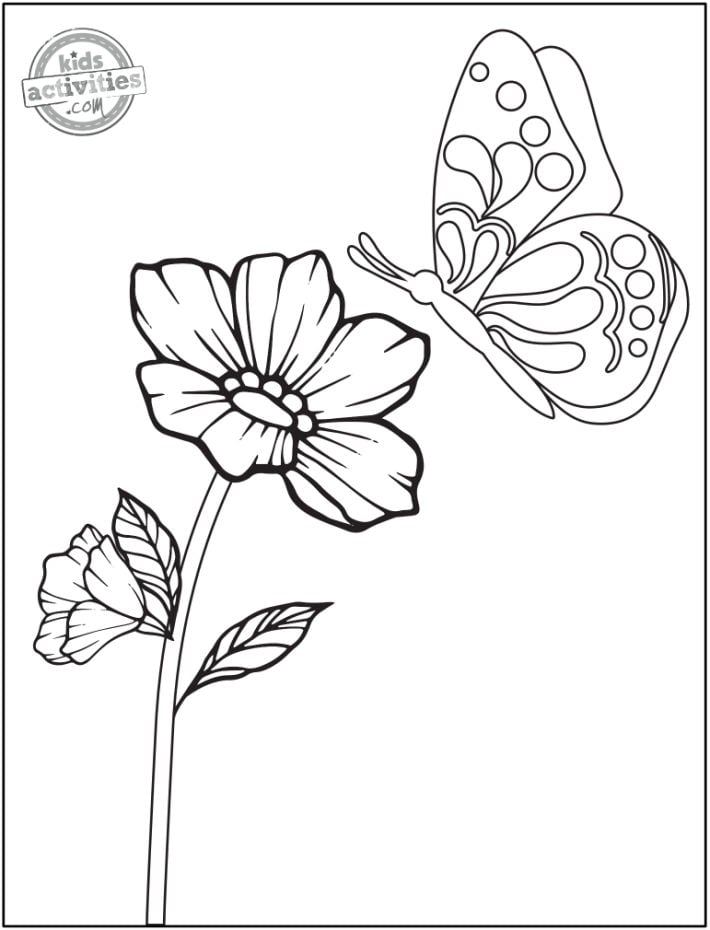 39 Beautiful Flower Coloring Pages Printable 24