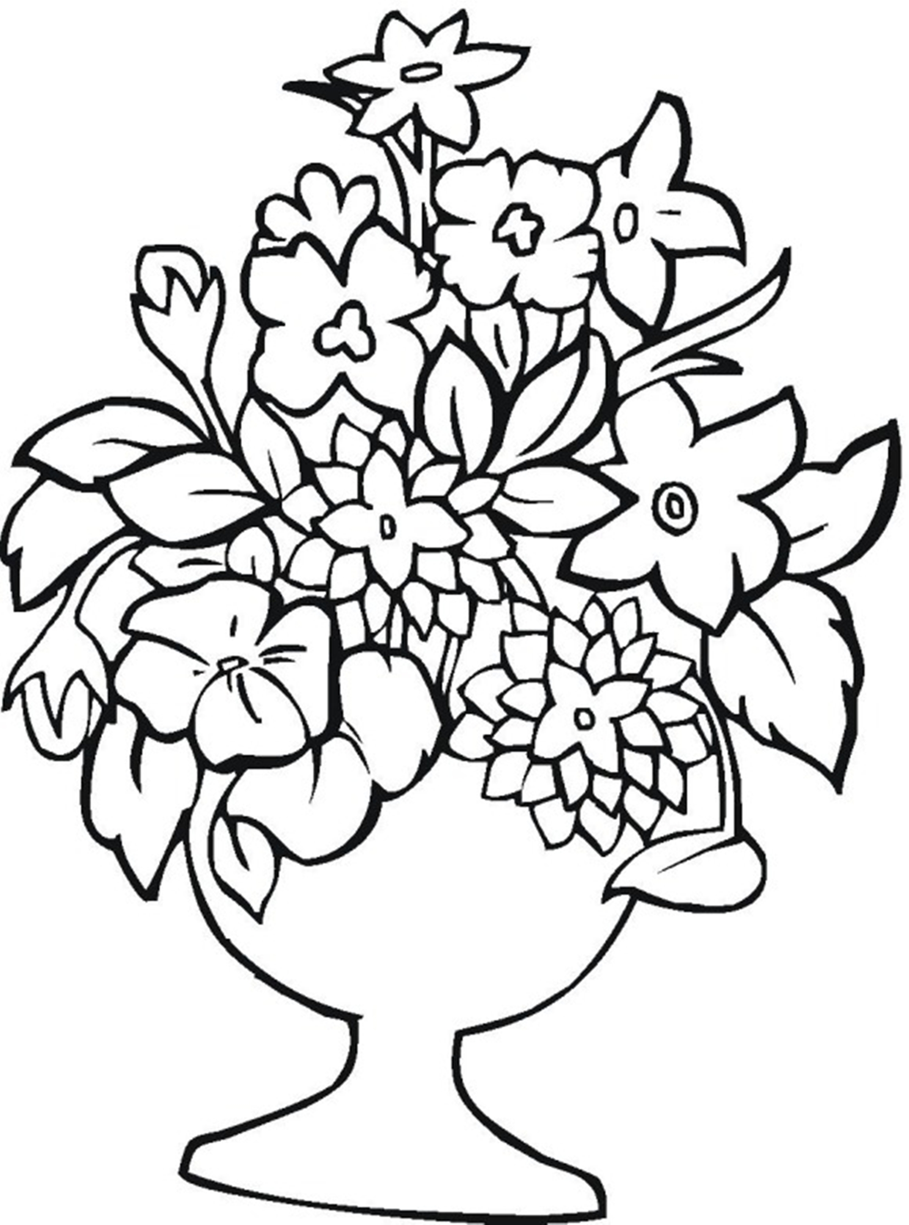 39 Beautiful Flower Coloring Pages Printable 3