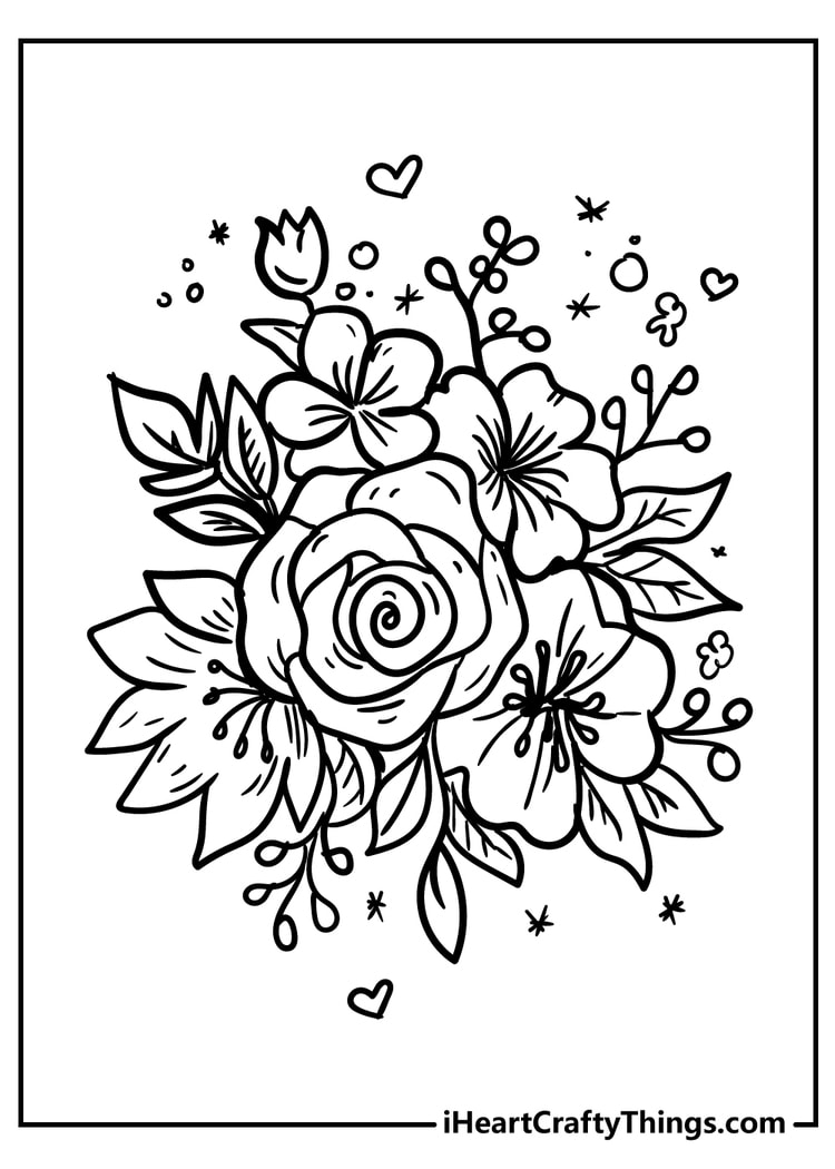 39 Beautiful Flower Coloring Pages Printable 30