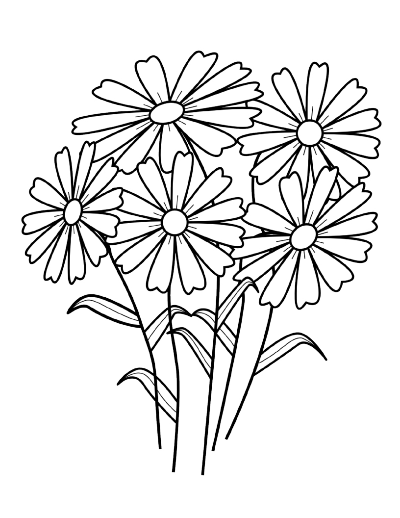 39 Beautiful Flower Coloring Pages Printable 8