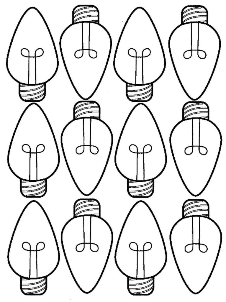 39 Christmas Lights Printable Coloring Pages 1