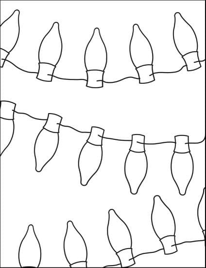 39 Christmas Lights Printable Coloring Pages 16