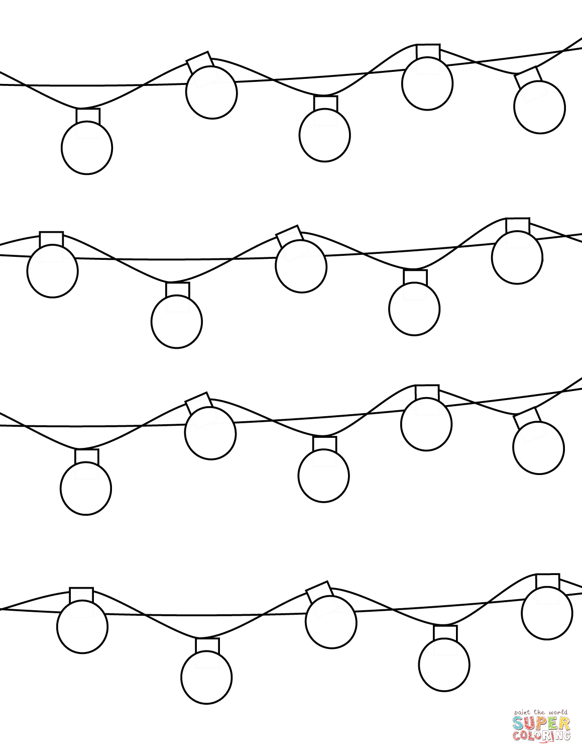 39 Christmas Lights Printable Coloring Pages 21