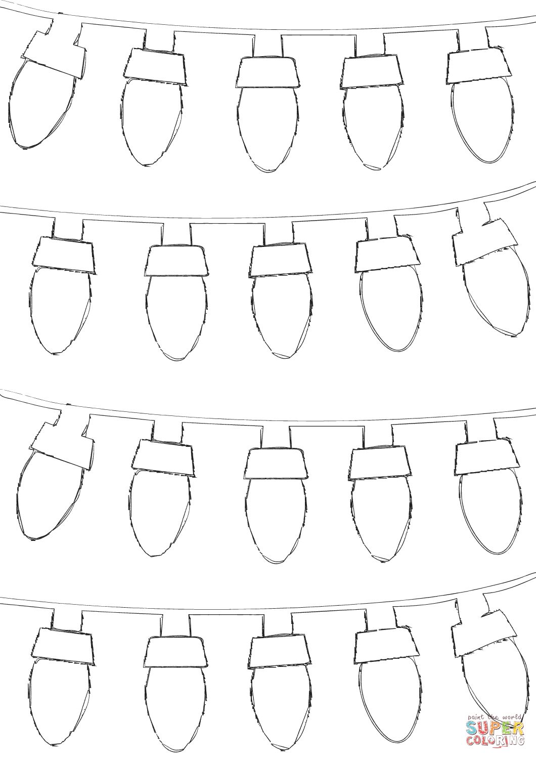 39 Christmas Lights Printable Coloring Pages 27