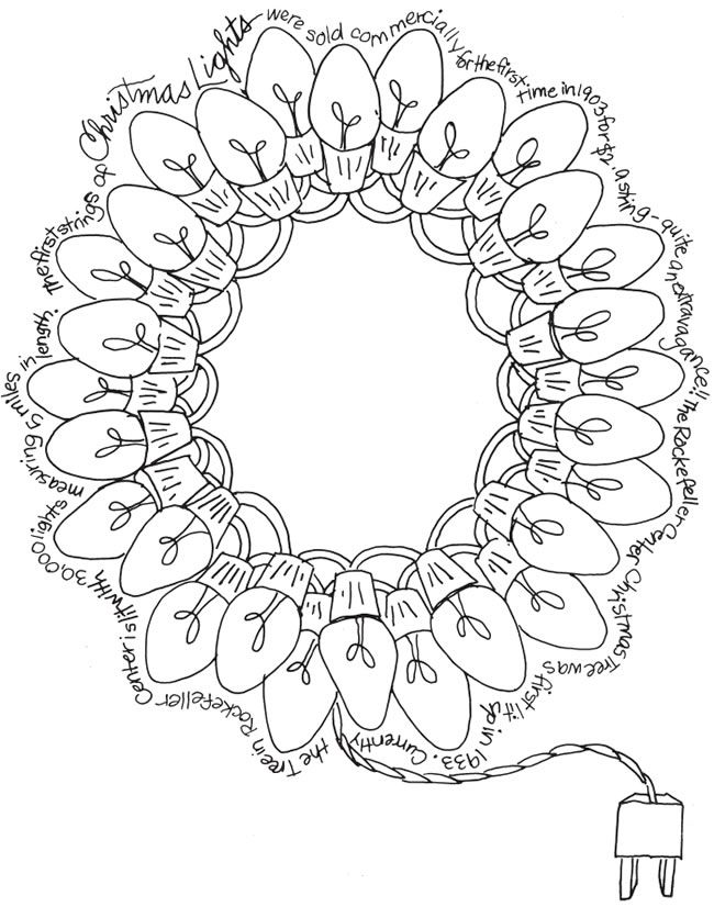 39 Christmas Lights Printable Coloring Pages 3