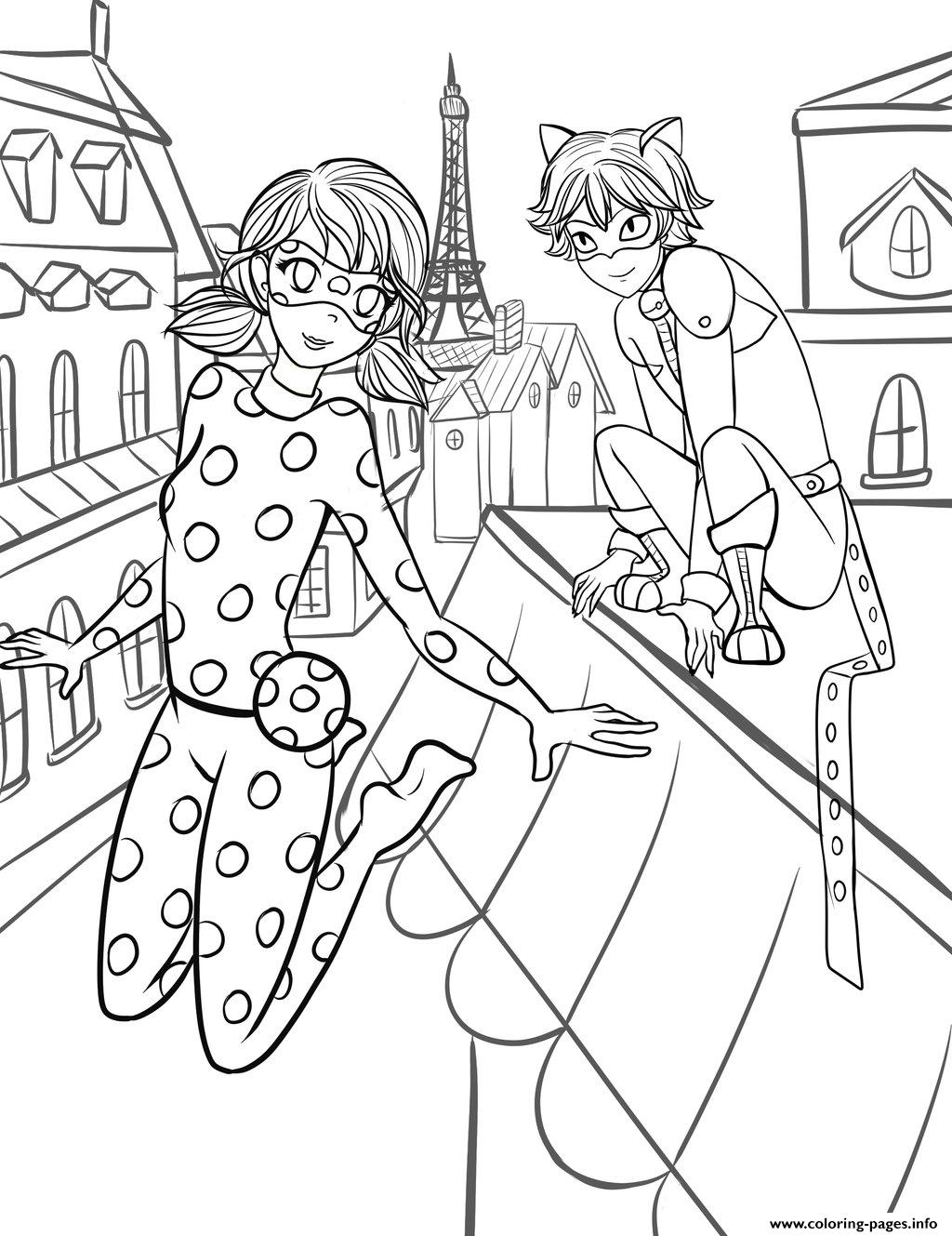 39 Magical Miraculous Ladybug Coloring Pages Printable 7