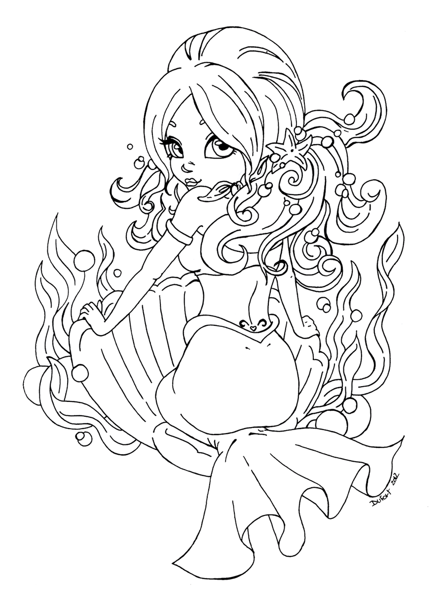 39 Unique Afro Mermaid Coloring Pages Printable 11