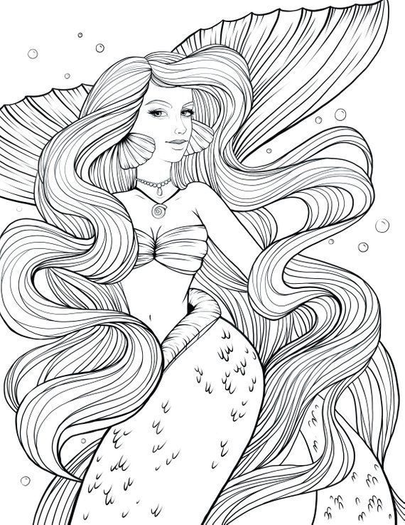 39 Unique Afro Mermaid Coloring Pages Printable 13