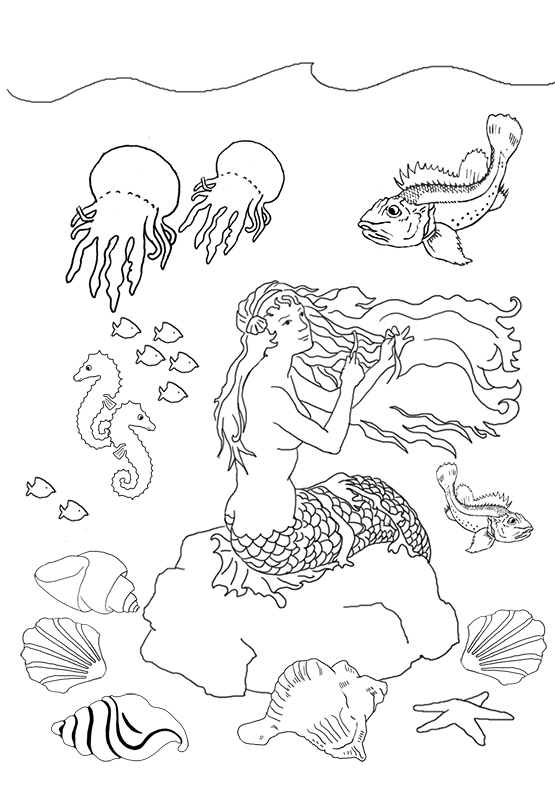 39 Unique Afro Mermaid Coloring Pages Printable 23