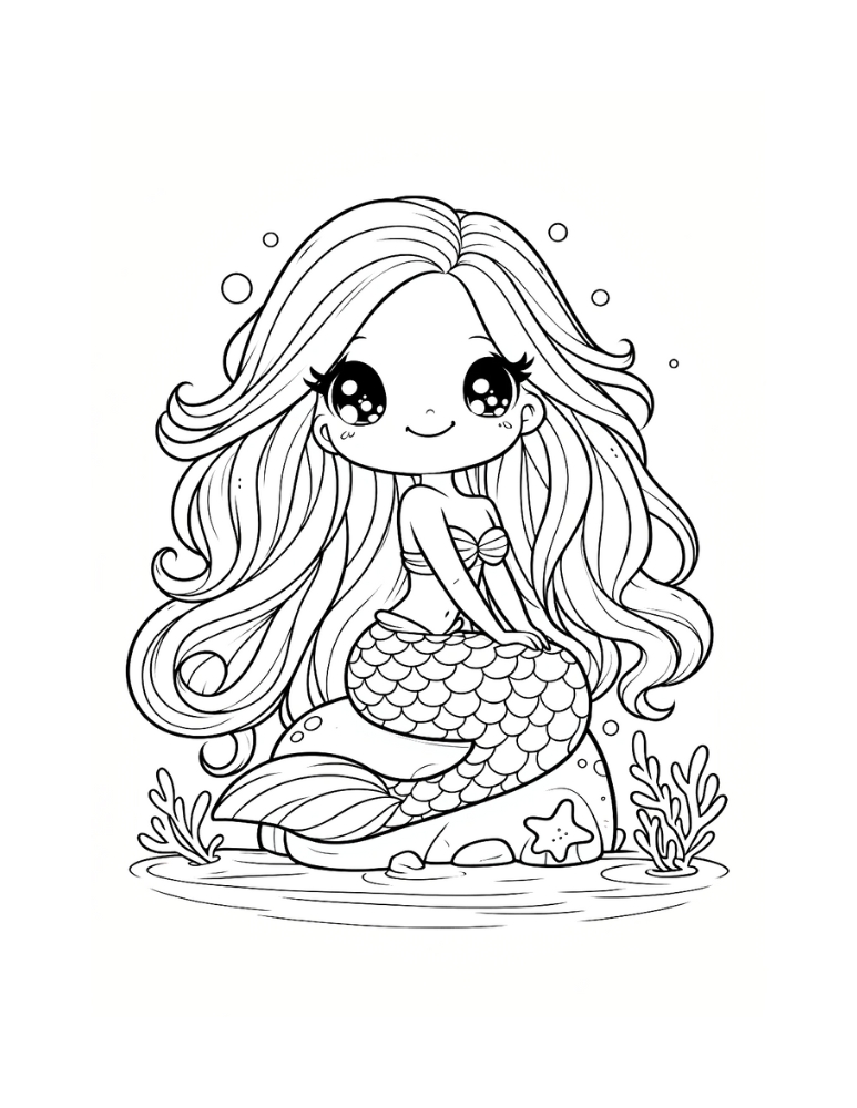 39 Unique Afro Mermaid Coloring Pages Printable 3