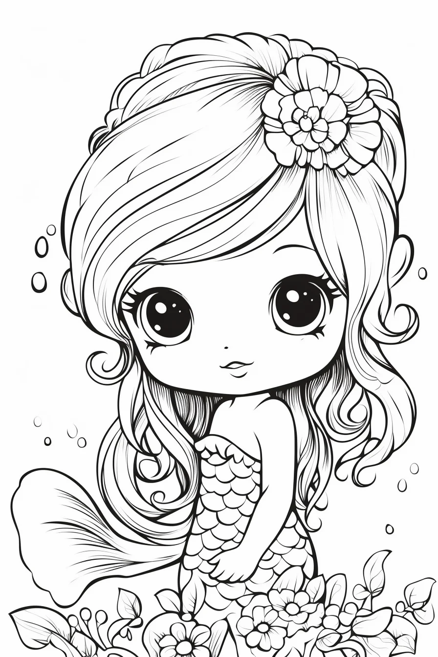 39 Unique Afro Mermaid Coloring Pages Printable 31