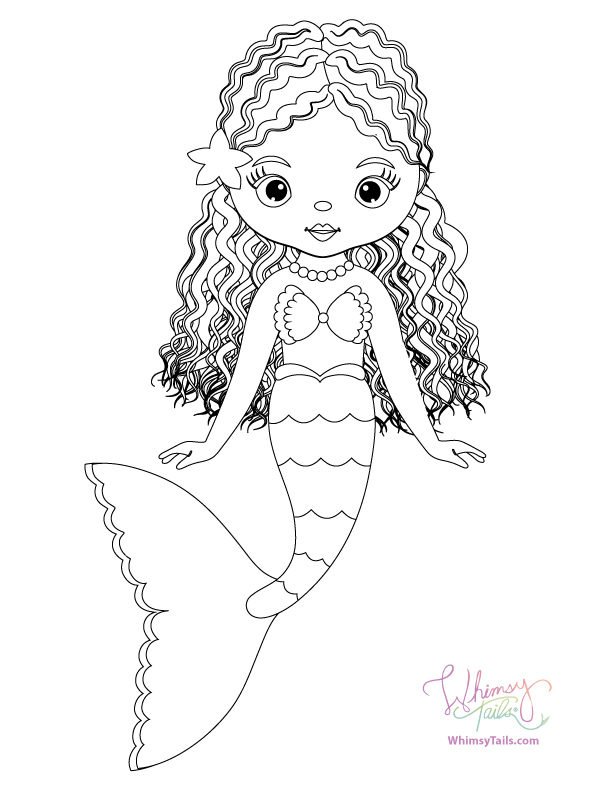 39 Unique Afro Mermaid Coloring Pages Printable 6