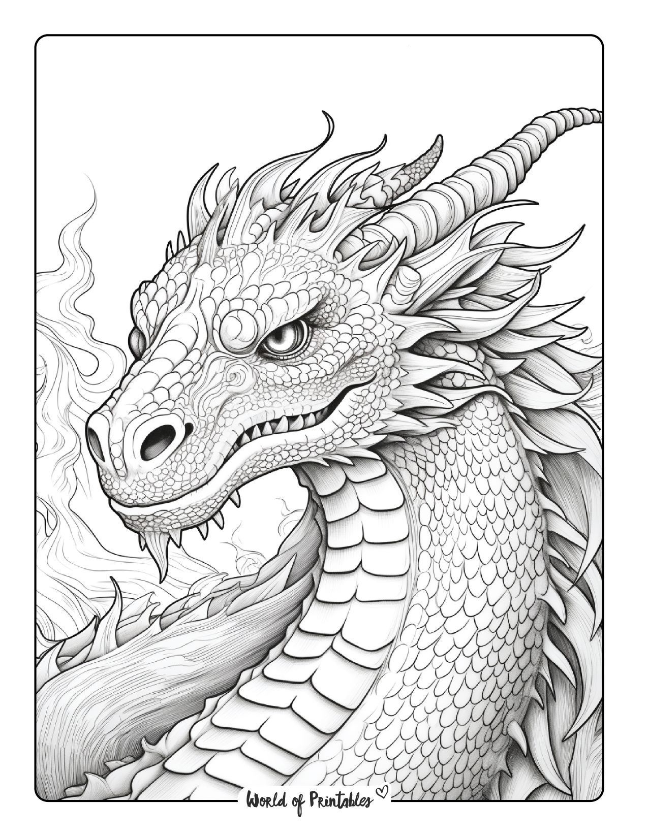 94 Enchanting Dragon Coloring Pages Printable 12