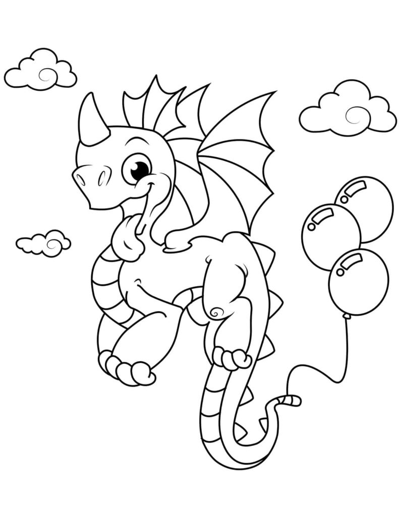 94 Enchanting Dragon Coloring Pages Printable 23