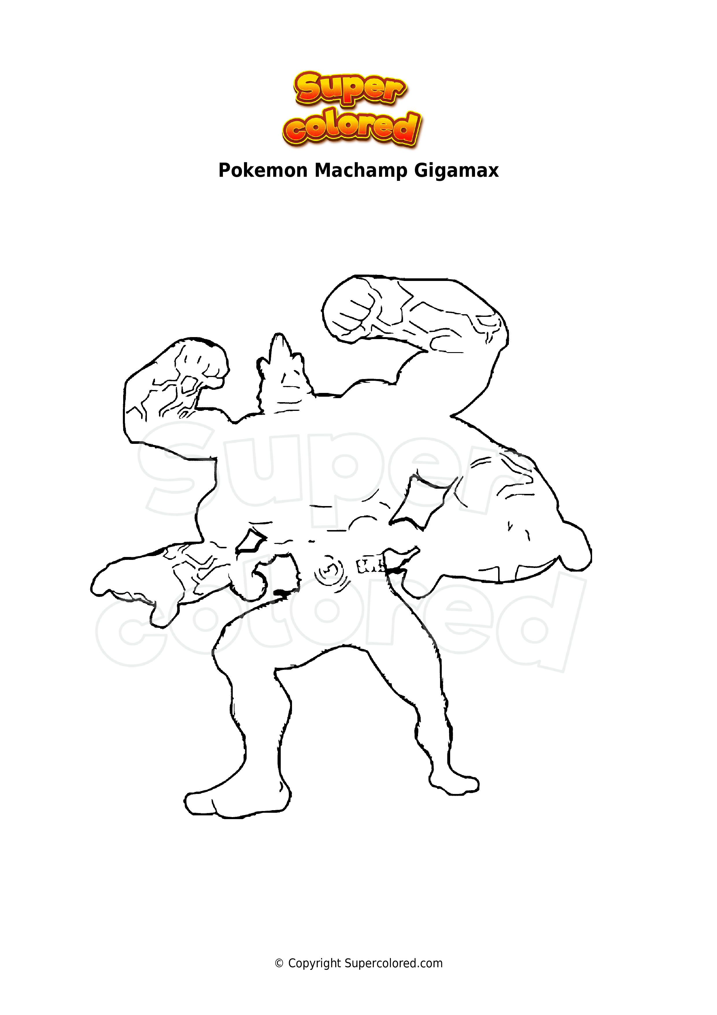 94 Machamp Coloring Page Printable 2