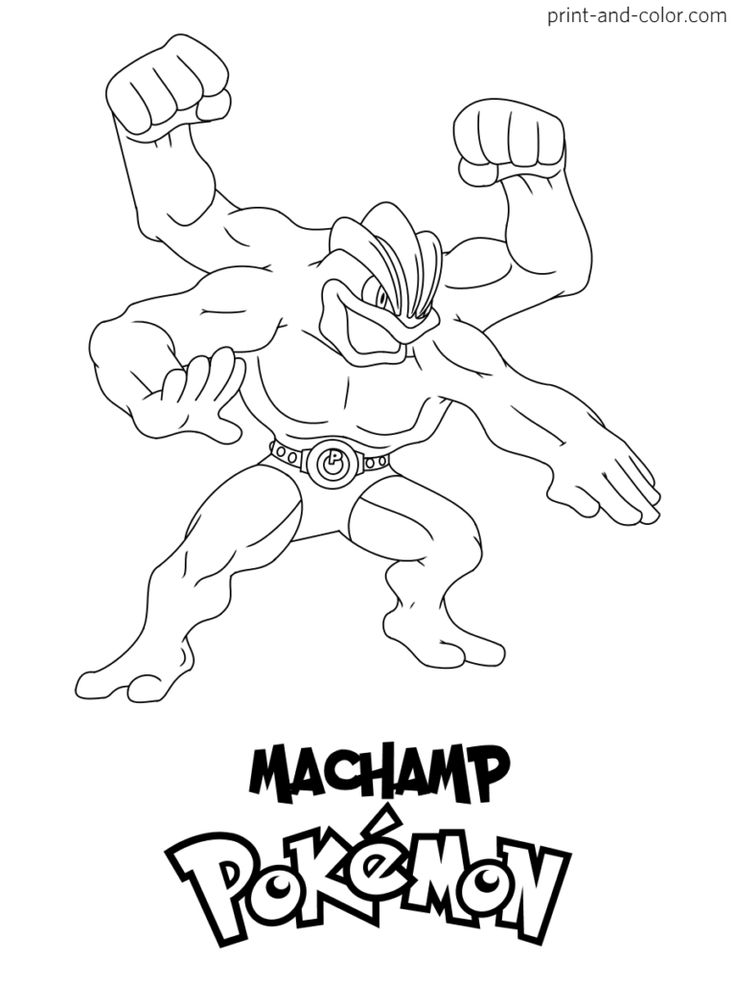 94 Machamp Coloring Page Printable 25