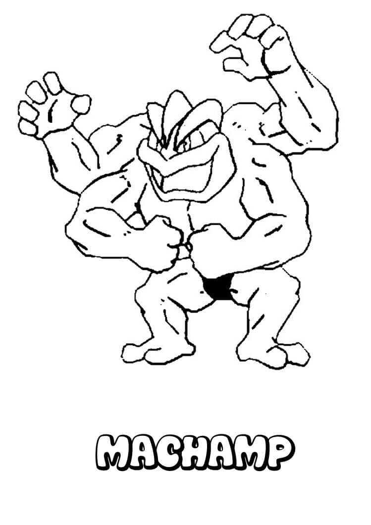 94 Machamp Coloring Page Printable 27