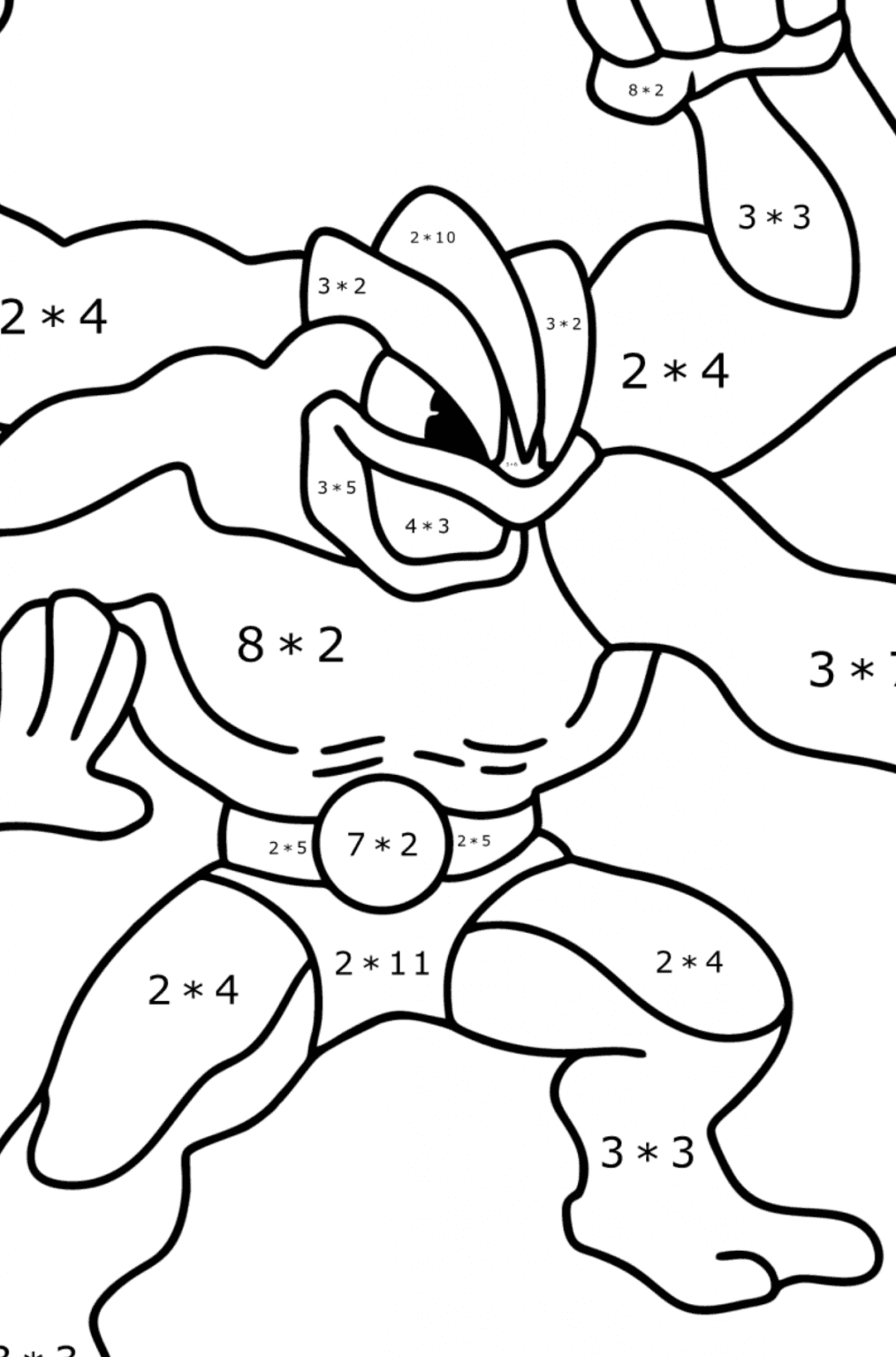 94 Machamp Coloring Page Printable 30