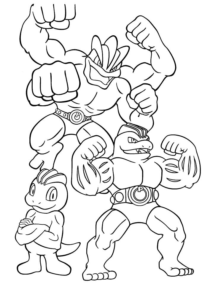 94 Machamp Coloring Page Printable 4