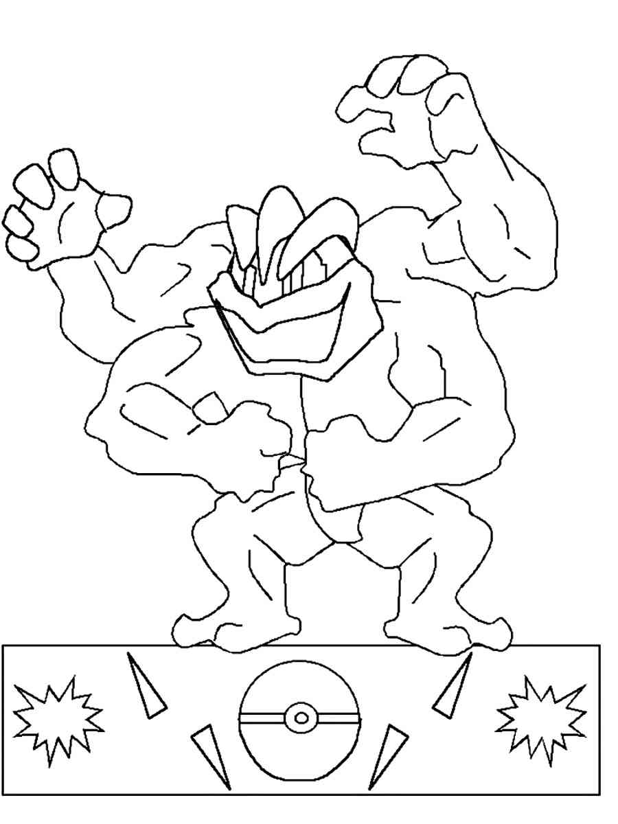 94 Machamp Coloring Page Printable 49