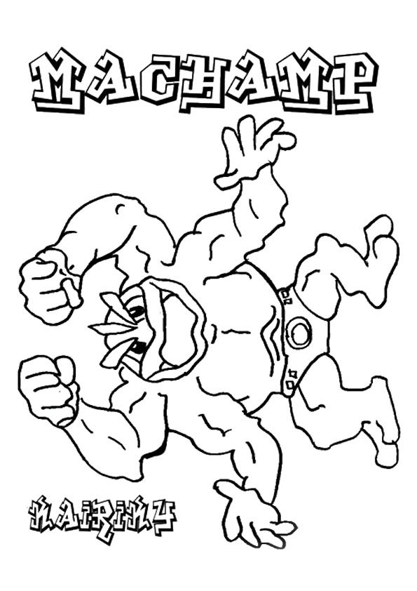 94 Machamp Coloring Page Printable 54