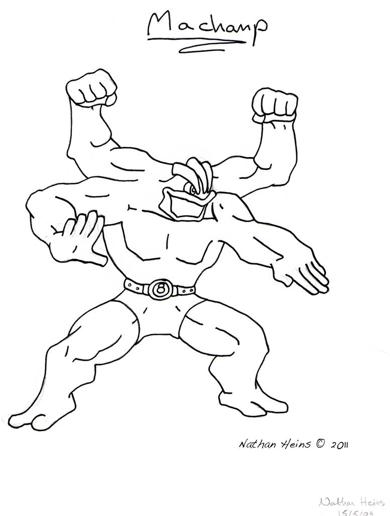 94 Machamp Coloring Page Printable 74